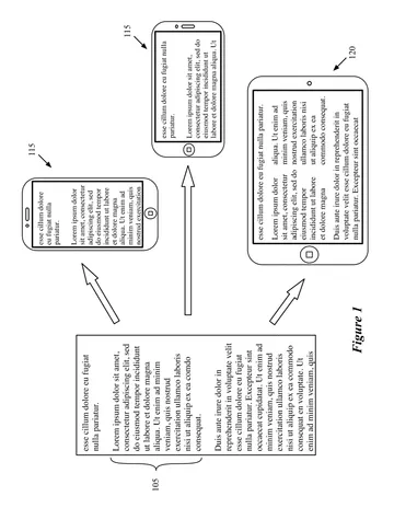 Original patent illustration: Automatically dividing text into multiple columns