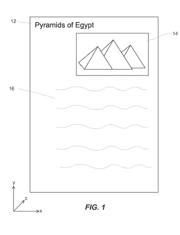 Original patent illustration: Interactive user interface including layered sub-pages